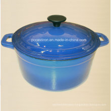 Round Cast Iron Casserole Cookware with Enamel Coating